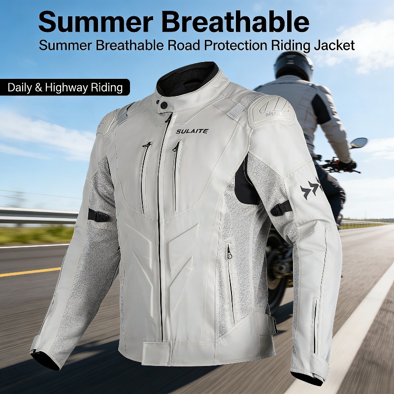 Gearx Motorcycle Jacket - 남성용 여름 통기성 오토바이 라이딩 수트