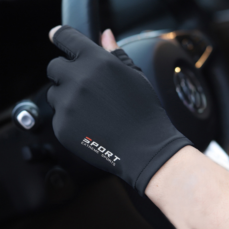 1 쌍 야외 스포츠 태양 보호 낚시 운전 장갑 터치 스 - Motorcycle Gear Pattern 리뷰 및 가격